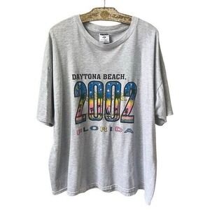 Vintage Daytona Beach T-shirt Women's‎ Size 2X Florida 2002 Heather Gray Tourist
